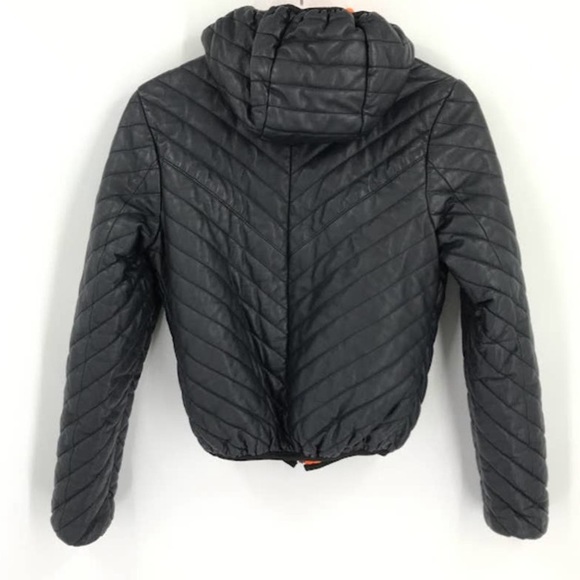(A54) Samantha Sipos Reversible Puffer Jacket Hooded Chevron Zip Up, Size Small - Picture 4 of 12